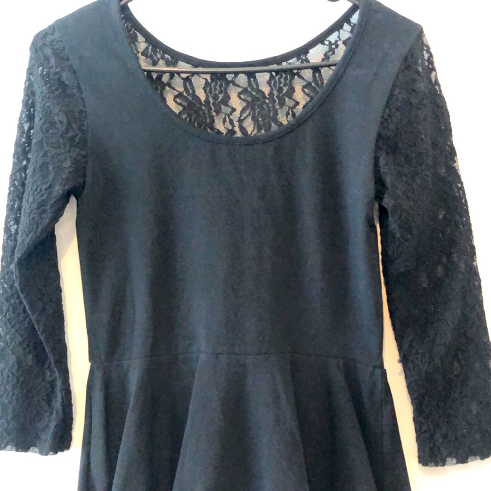 Lace peplum top